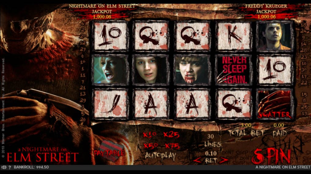 A Nightmare on Elm Street 888 Slot Online